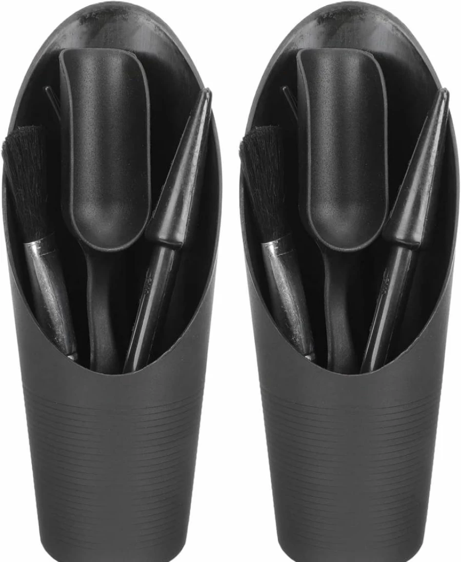SEWACC 2-Piece Mini Garden Tool Set for Succulents – Transplanting Kit with Seeder, Spoons, Buckets & Risers – Compact Plant Supplies for Gardening