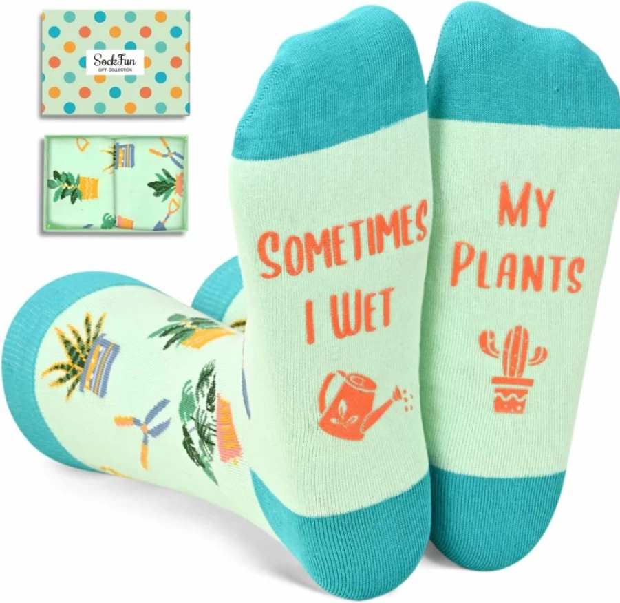 Funny Plant Socks For Women - Gardening Gifts For Nature Lovers, Mother's Day Present By Sockfun