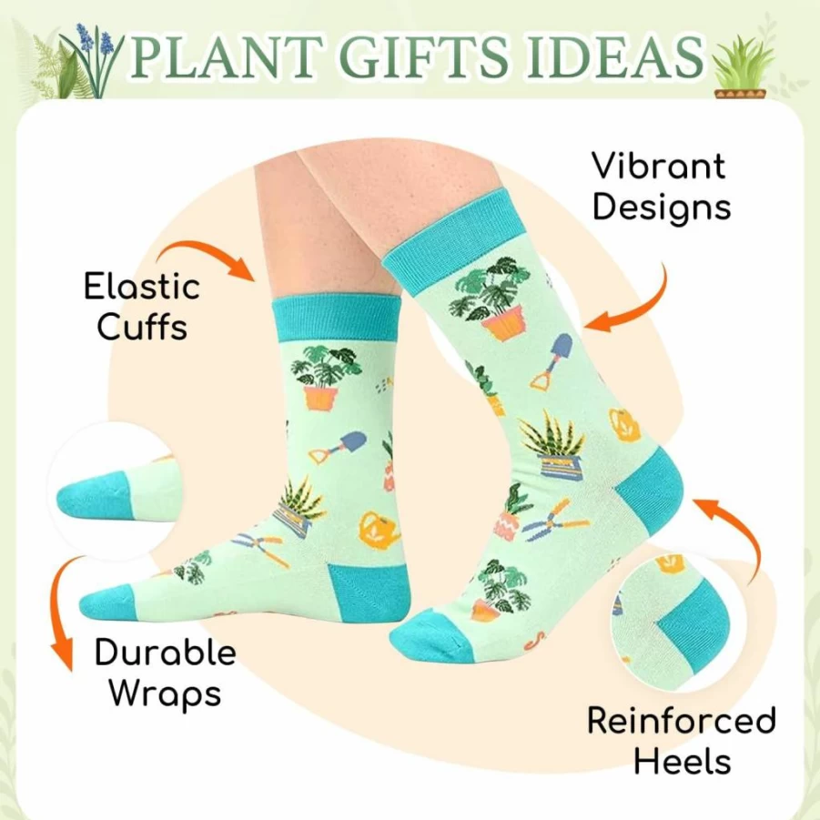 Funny Plant Socks For Women - Gardening Gifts For Nature Lovers, Mother's Day Present By Sockfun