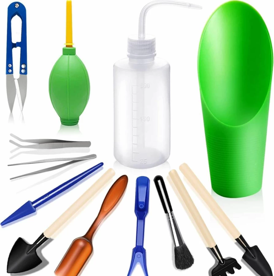Godehone 13-Piece Succulent Tool Set for Miniature Gardening - Mini Transplanting & Care Kit for Succulents, Plants, and Indoor Gardens