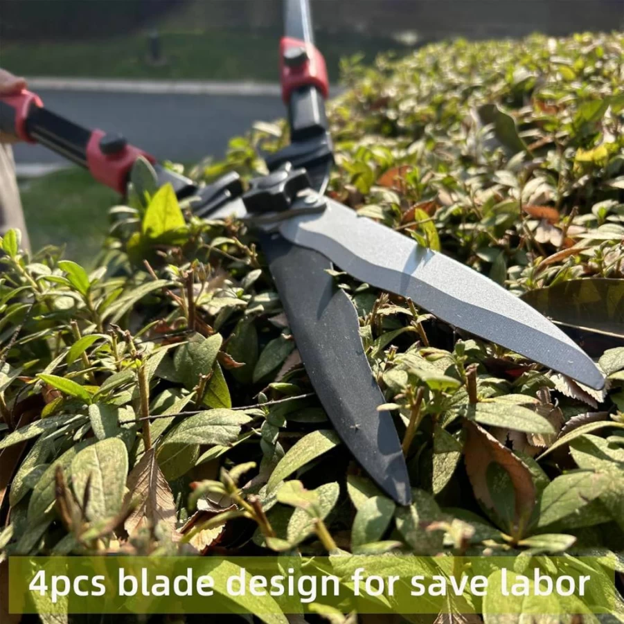 YRTSH 19" Professional Hedge Shears - Sharp Wavy Blade Garden Clippers for Trimming Hedges, Bushes & Borders - Heavy Duty Shrub Trimmers