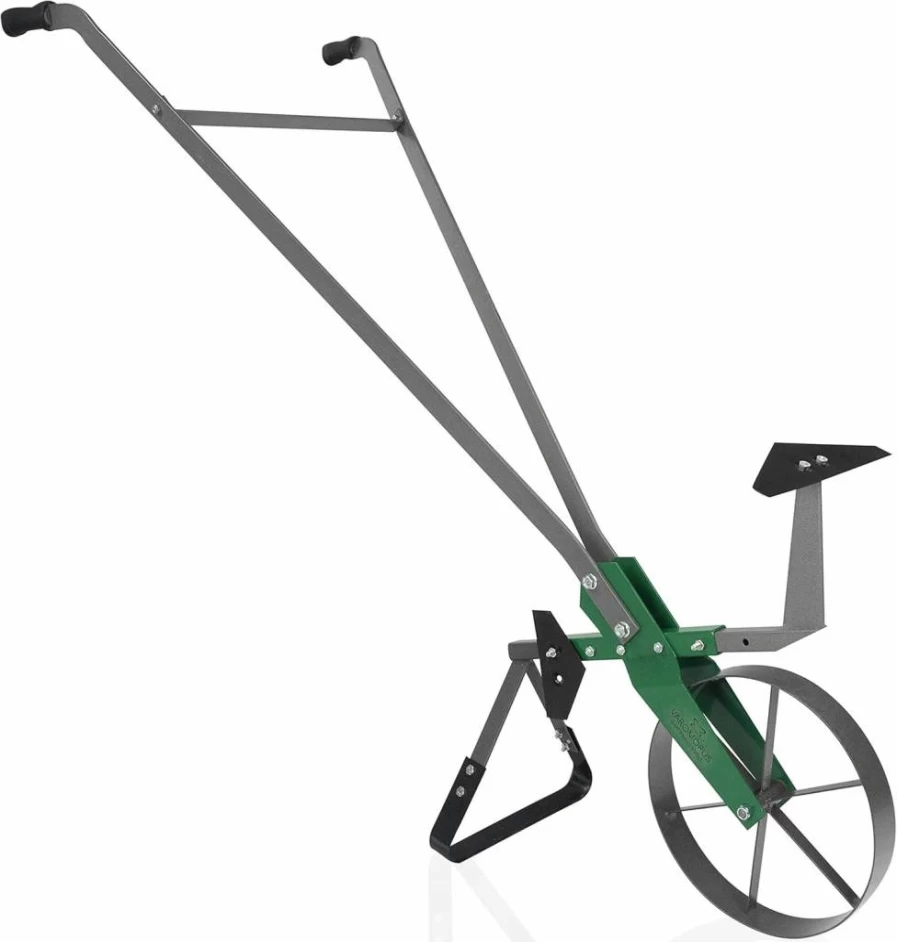 Varomorus Single Wheel Hoe - Self-Cleaning Steel Garden Cultivator with Modular Plow for Efficient Gardening