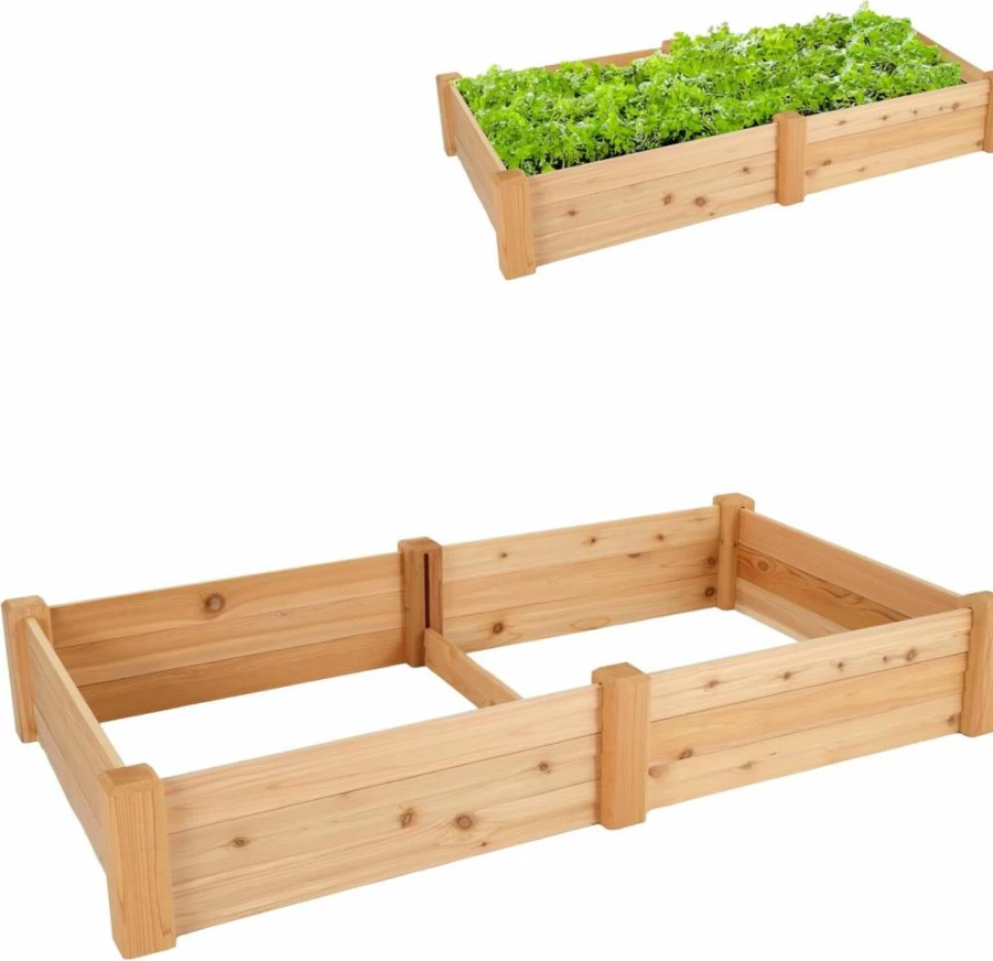 Epic Gardening Cedar Raised Bed Extension Kit - Tool-Free Expandable Garden Bed, 100% Western Red Cedar, Easy 3-Minute Assembly for Double Planting Space