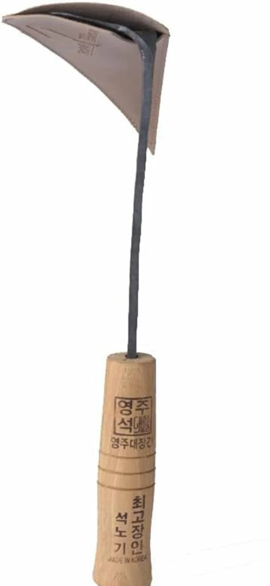 HOMI YOUNGJU Hand Plow Hoe with Safety Cover - Premium Korean Gardening Tool for Weeding, Farming & Easy Soil Cultivation (Small Size)