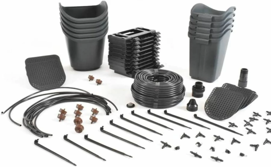 DIG GLW08 Vertical Garden Kit with 8 Pots & Drip Irrigation System - Complete Indoor Outdoor Living Wall Solution