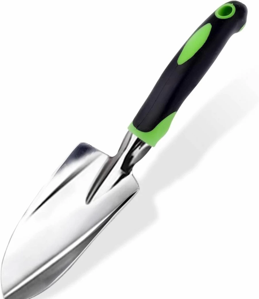 Lnrkai Ergonomic Garden Trowel - Stainless Steel Hand Shovel with Soft Rubber Non-Slip Handle for Planting, Weeding, Transplanting - Ideal Gardening Gift Tool (Style 1)
