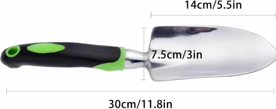 Lnrkai Ergonomic Garden Trowel - Stainless Steel Hand Shovel with Soft Rubber Non-Slip Handle for Planting, Weeding, Transplanting - Ideal Gardening Gift Tool (Style 1)