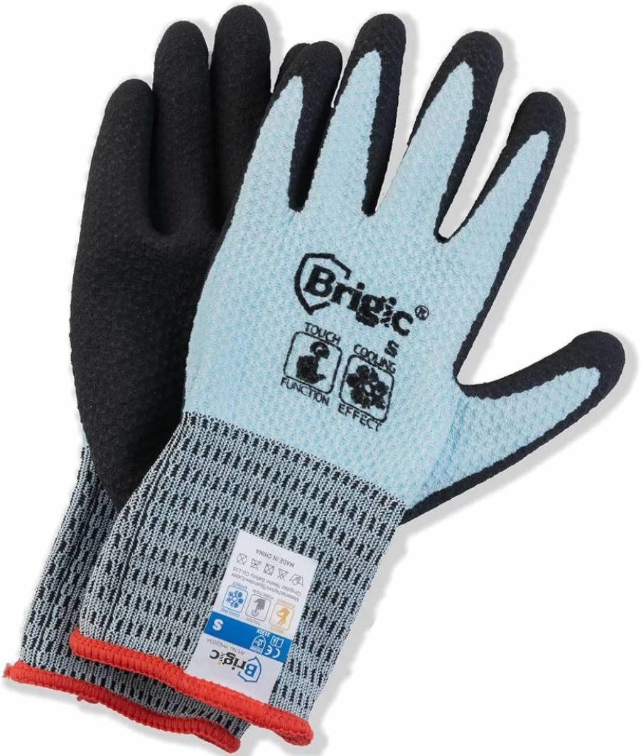 Brigic Cooling Touch Gardening Gloves for Women - Lightweight, Breathable Outdoor Work Gloves for Yard Landscaping & Planting