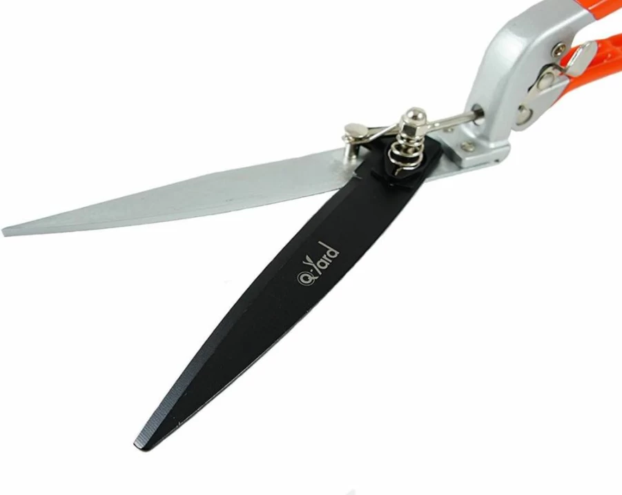 Q-yard 741F Ergonomic Garden Pruners - Sharp Flower & Grass Shear for Easy Cutting, Comfortable Handheld Scissors for Men & Women, Orange Gardening Tools