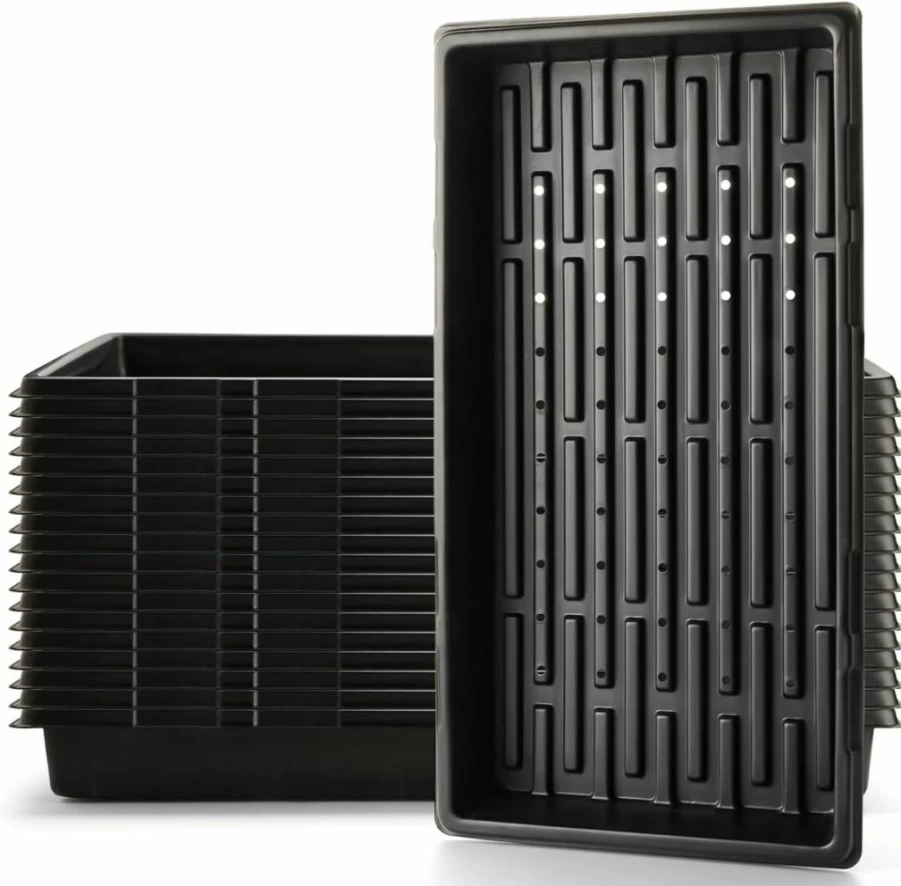 RooTrimmer 10-Pack Seed Starter Kit with 1020 Trays & 2 Heat Mats - 10"x20.5" Germination Kit for Indoor Gardening, Greenhouse Supplies, Plant Growing Gifts