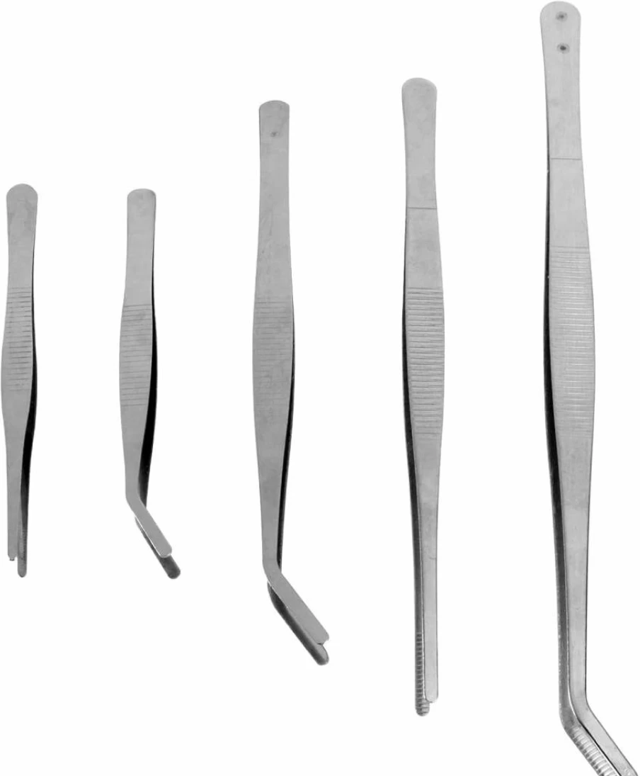 FOMIYES 5Pcs Bejeweled Gardening Tweezers Kit for Bonsai, Succulent Plants, Miniature Gardening, and Stamp Collecting - DIY Small Planting Tool Set