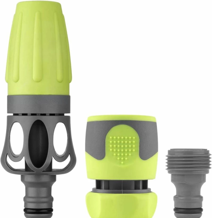 Flexzilla 3-Piece Garden Hose Nozzle Kit with Heavy Duty Sprayer - HFZGAK01 for Watering, Washing, and Outdoor Use