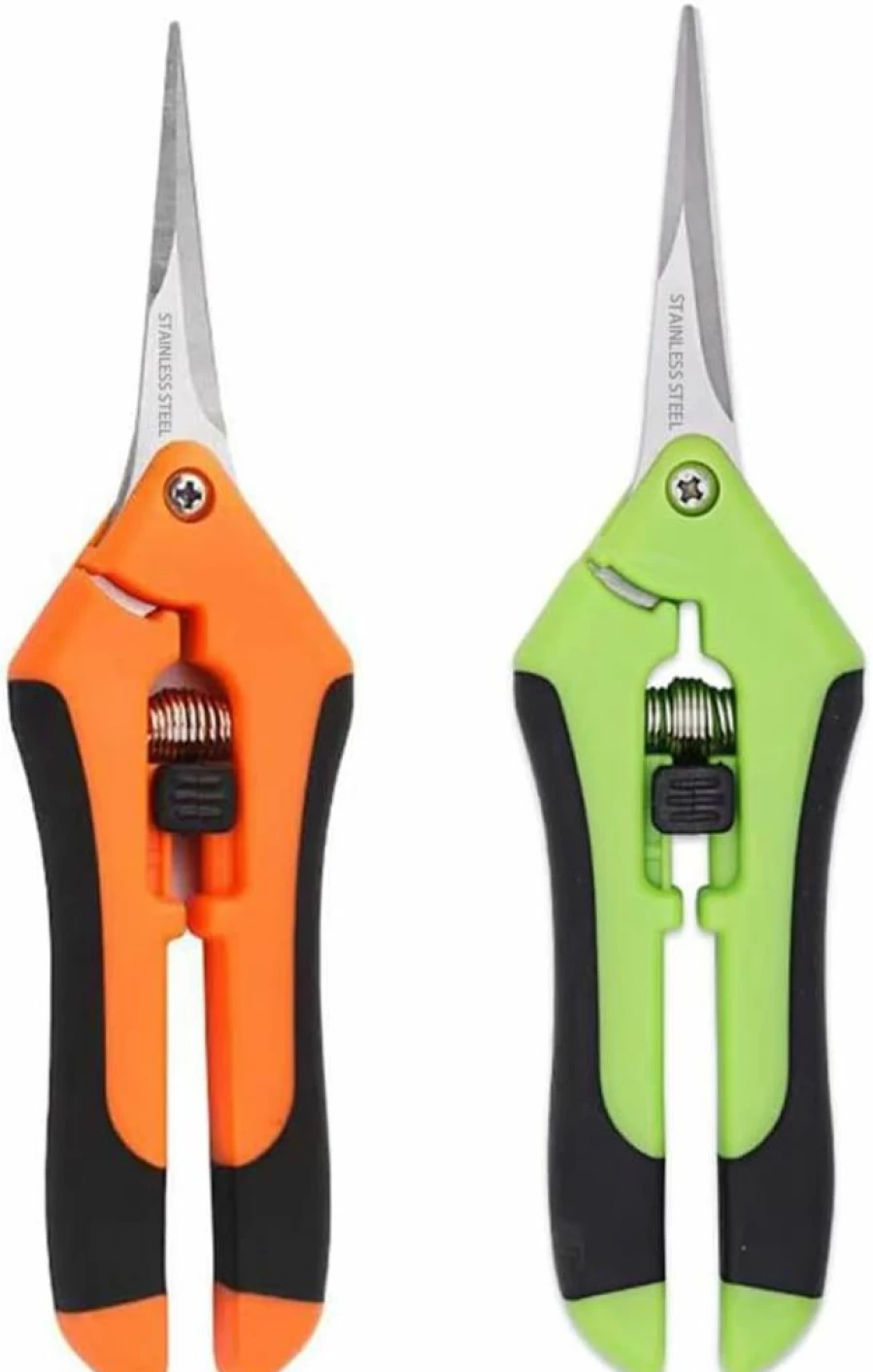 WWZJ Professional Gardening Shears Set - 2 Pack Ultra Sharp Stainless Steel Pruning Shears for Trimming, Cutting, and Clipping Plants, Straight Blade Garden Scissors for Precise Pruning
