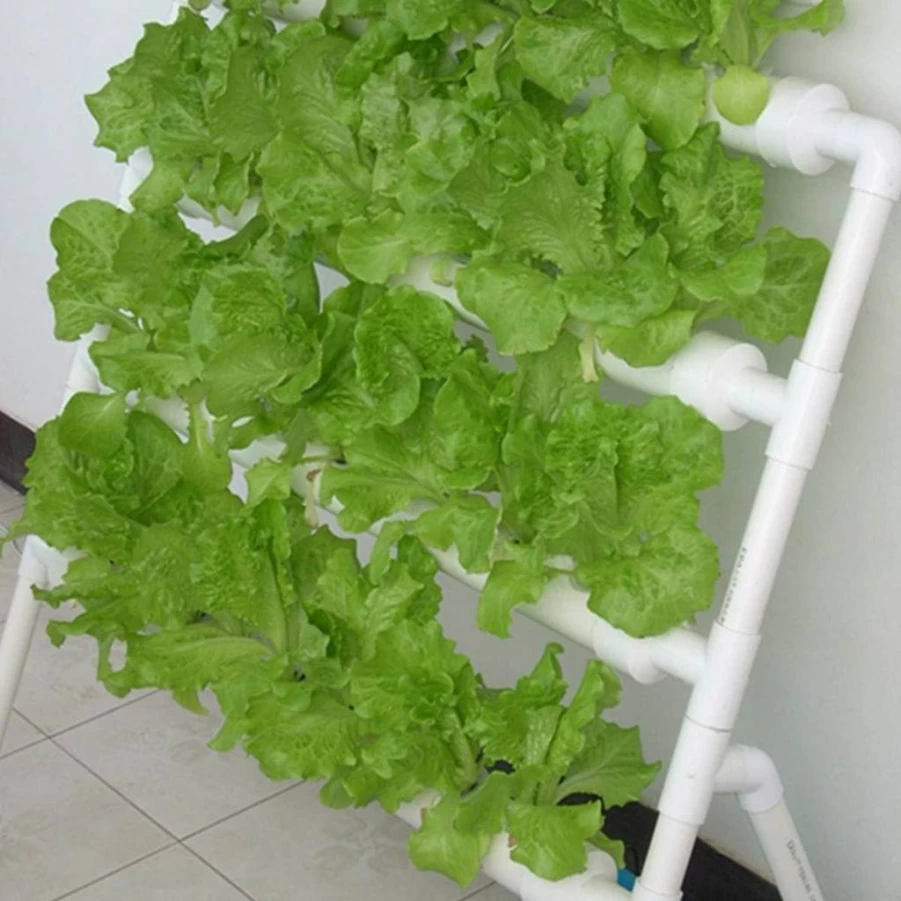 TIRUSS Hydroponic Growing System - 108 Plant Sites, 3-Tier PVC-U Pipe Kit with Water Pump, Timer, Net Pots & Sponges for Leafy Greens Indoor Gardening