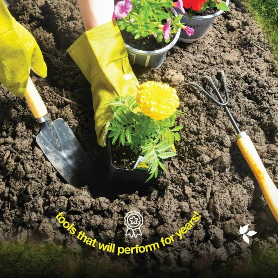 Play22 10-Piece Heavy Duty Gardening Tools Set with Fashion Handbag - Durable Garden Supplies Kit for Women, Ideal Outdoor Gift