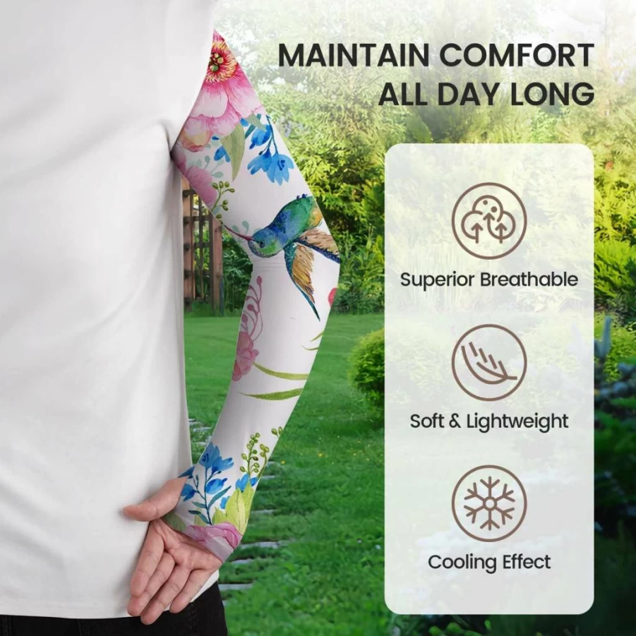 YPHCDO Women's Gardening Arm Sleeves - Sun Protection, Thorn Proof & Cooling UV Sleeve Covers for Outdoor Activities, Farming, Sports
