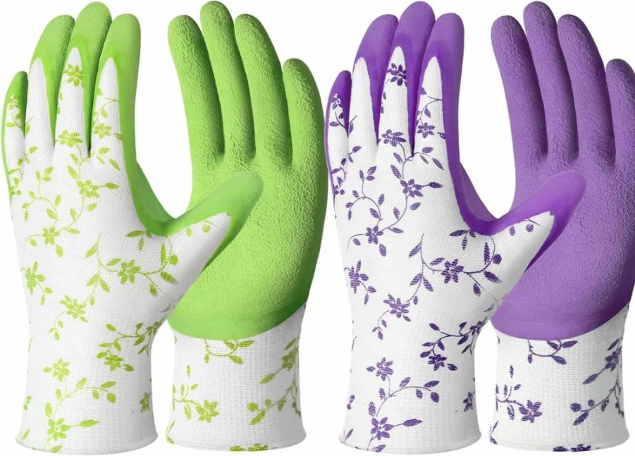 DOFOWORK 6-Pack Breathable Natural Latex Gardening Gloves for Women & Men - Durable Grip Garden Gloves for Planting, Weeding, and Outdoor Work