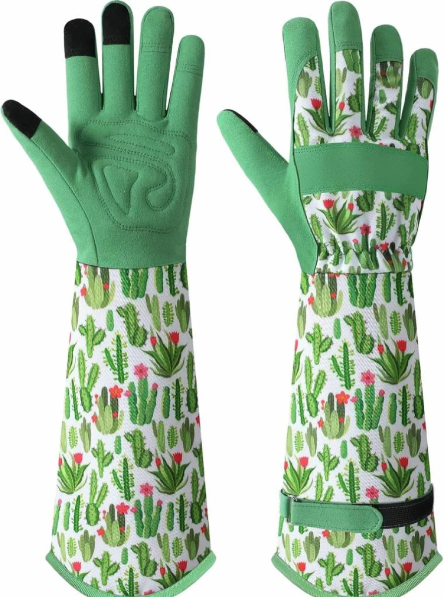 Trifabricy Women's Gardening Gloves – Breathable Leather Thorn-Proof Gloves with Secure Grip for Outdoor Work
