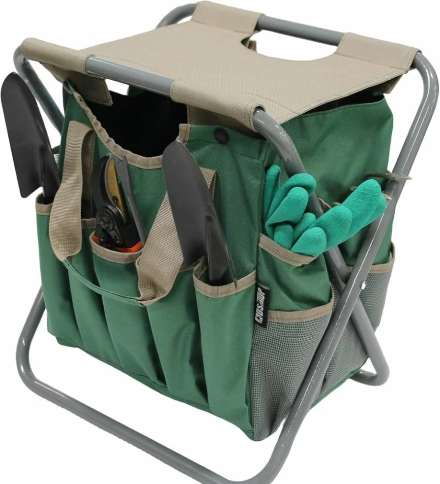 MDSTOP Aluminum Folding Stool with Detachable Tote Bag - Portable Gardening, Fishing, Camping Seat for Outdoor Sports, Ideal Gift for Parents