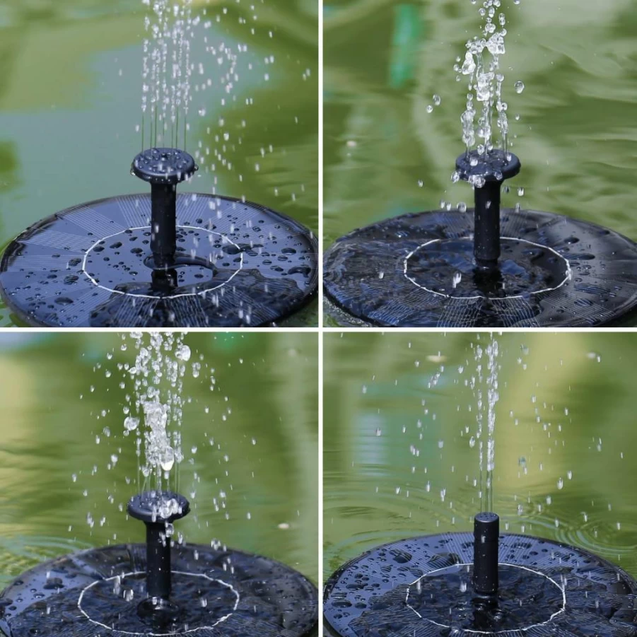 LAWOHO 1.5W Solar Water Fountain Pump Kit - Submersible Solar Panel for Bird Bath, Garden Pond, Lawn Decor