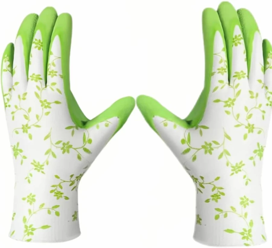 FEIYIDA Breathable Rubber Coated Gardening Gloves - Durable Outdoor Work Gloves for Men & Women, Flexible Protective Garden Gloves, Ideal Gardening Gifts for Plant Lovers