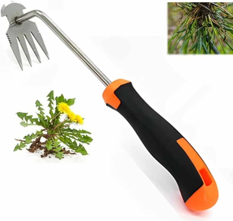 Carrie Rowe Weed Puller Tool - 2024 Heavy Duty Garden Weeder with Comfortable Rubber Handle for Effortless Vegetable, Backyard, and Farm Weeding
