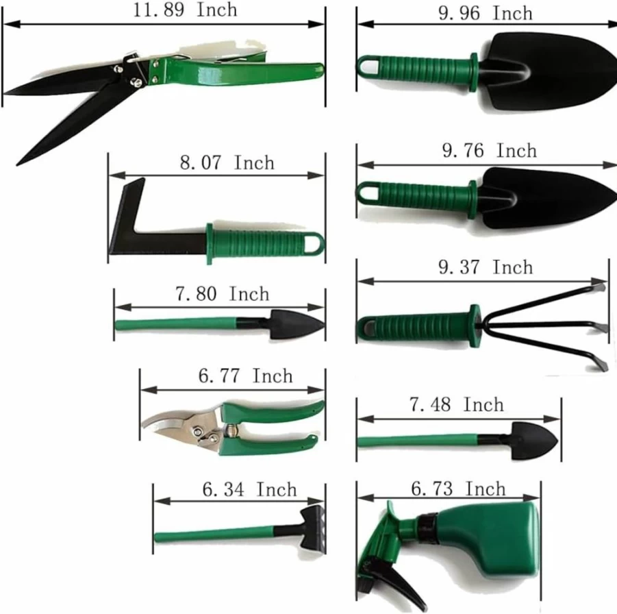 BYUEE 10-Piece Garden Tool Set - Premium Gardening Gifts for Women & Men, Durable Plant Hand Tools for Home Gardeners
