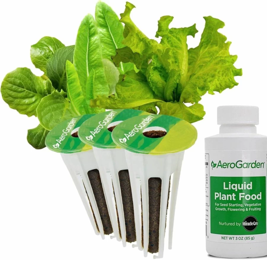 AeroGarden Hydroponic Salad Greens Seed Pod Kit - 6-Pod Indoor Garden System for Fresh Romaine Lettuce