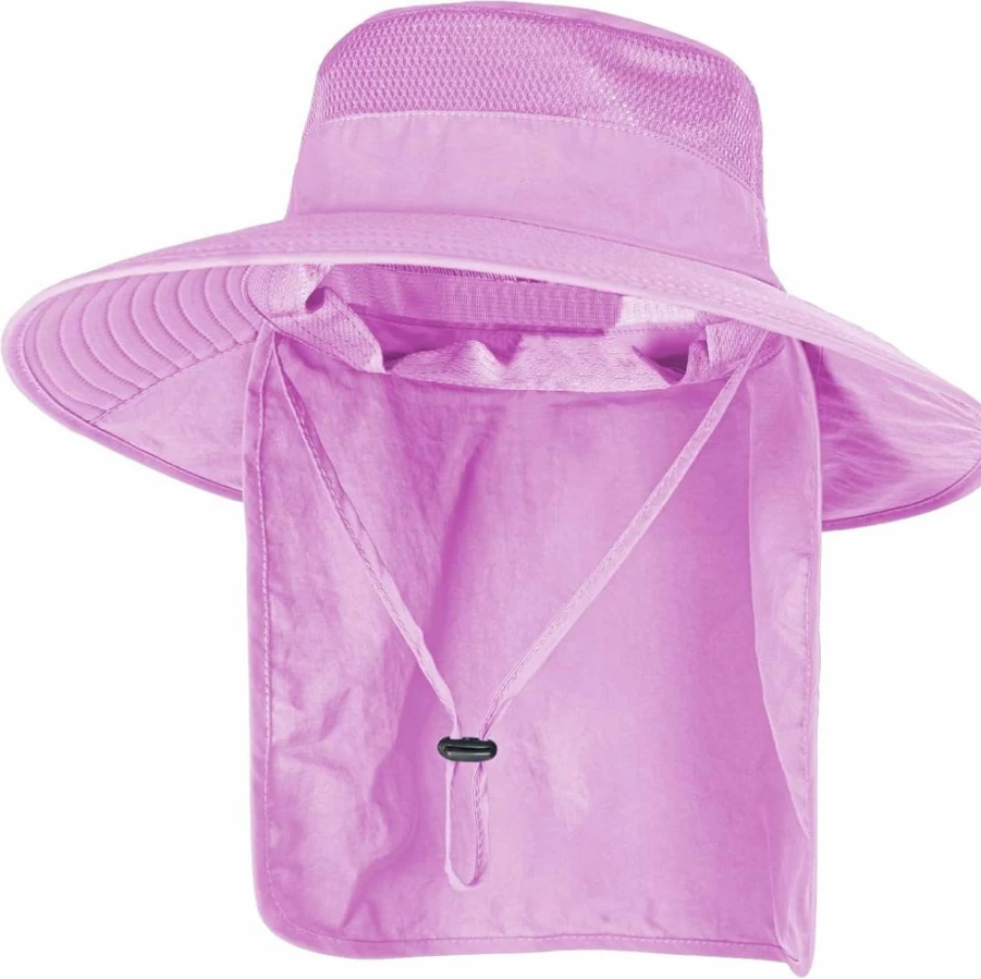 ZOORON UPF 50+ Sun Hat for Men & Women - Wide Brim Breathable Bucket Hat with Neck Flap for UV Protection, Fishing, Safari & Summer Outdoor Activities