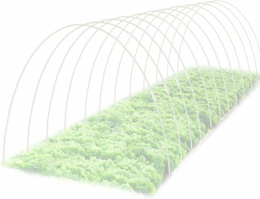 60 Pcs TTlightingjia Garden Hoops - 12 Sets Fiberglass Plant Support Hoops for Raised Beds, Greenhouse Tunnels, Row Covers & DIY Projects, Rust-Proof & Durable