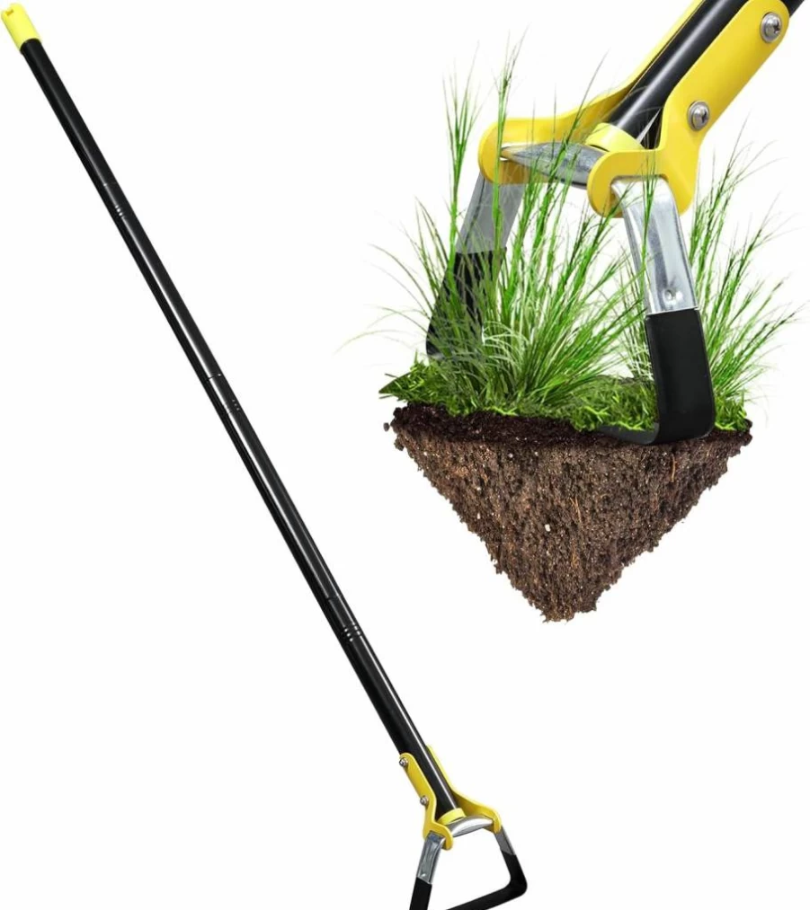 SANDEGOO 54 Inch Garden Hoe Tool - Heavy Duty Handheld Weeding Rake for Planting, Sharp Durable Steel Gardening Tool with Traditional Forging Process, Ideal for Vegetables and Farm Work