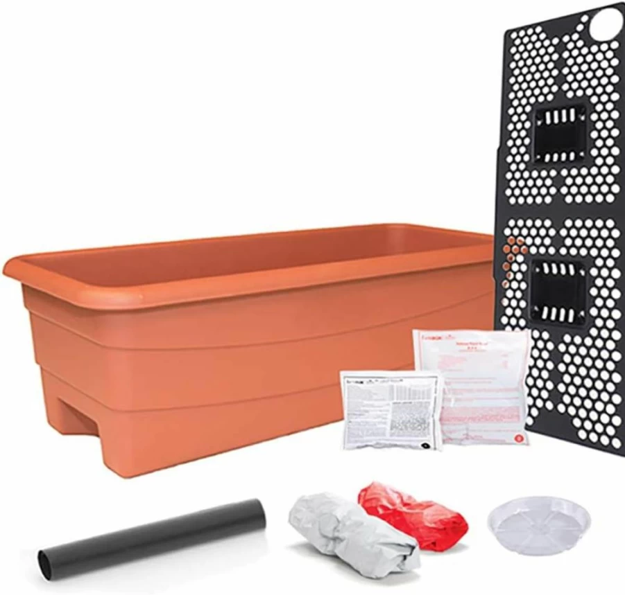 EarthBox Junior Organic Gardening Kit for Kids, Terra Cotta Planter with Soil, Seeds & Tools, 80655 Eco-Friendly Starter Garden Set