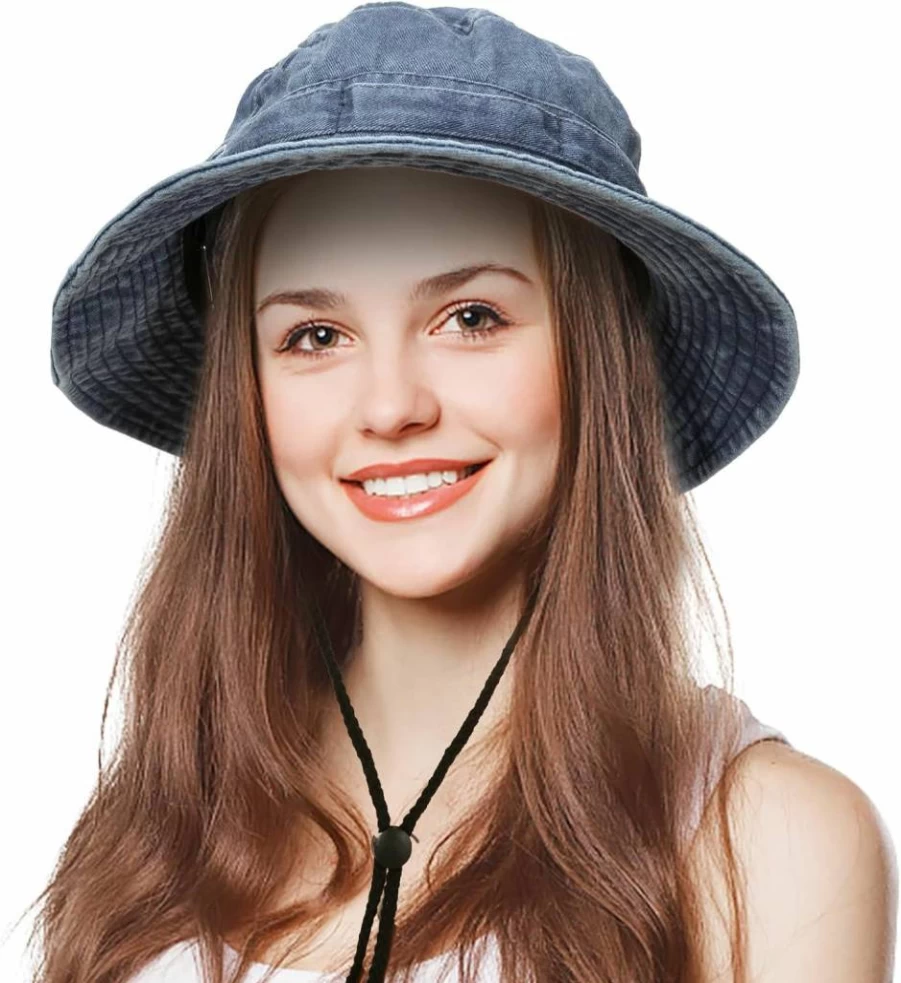 SFHVVPL Men's UPF50+ Cotton Camo Bucket Hat - Wide Brim Sun Protection for Fishing, Hiking & Outdoor Activities