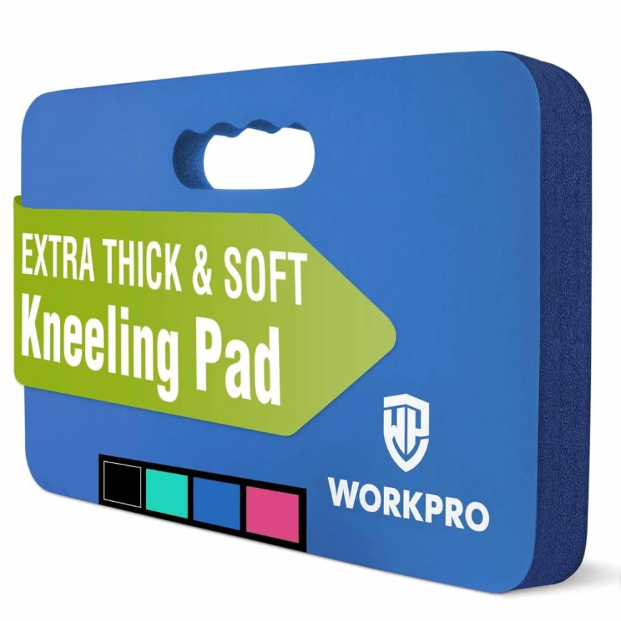 WORKPRO Thick Kneeling Pad - Extra Soft Foam Cushion for Gardening, Baby Bathing, Workouts - 17.5" x 11" x 1.5" Knee Protector Mat - Black