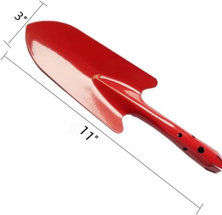 Newflager Mini Colorful Metal Garden Hand Shovel Set - 5 Pack Kids Gardening Tools for Digging, Planting, Transplanting Flowers & Soil - Durable Small Trowel Gift for Children