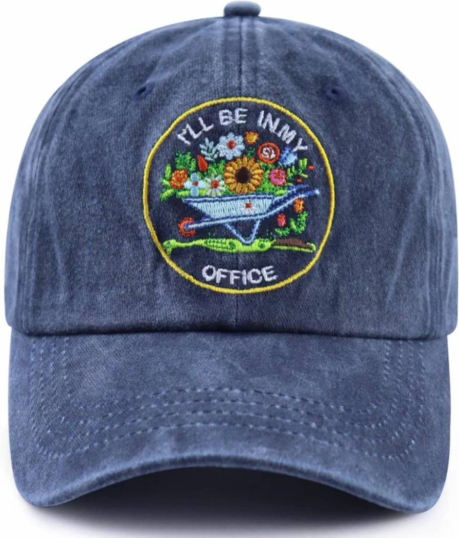 Gomcdlwn Funny Gardening Hat for Men & Women - Adjustable Cotton Baseball Cap with Embroidered Design for Plant Lovers