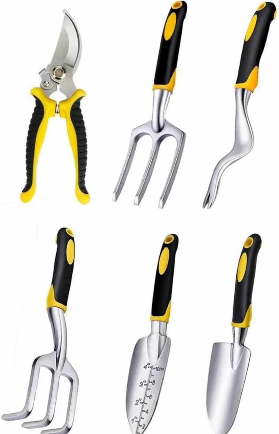 Y&Y Decor 12-Piece Heavy Duty Gardening Tool Set with Cast Aluminum, Non-Slip Rubber Handles, Storage Tote Bag & Pruning Shears