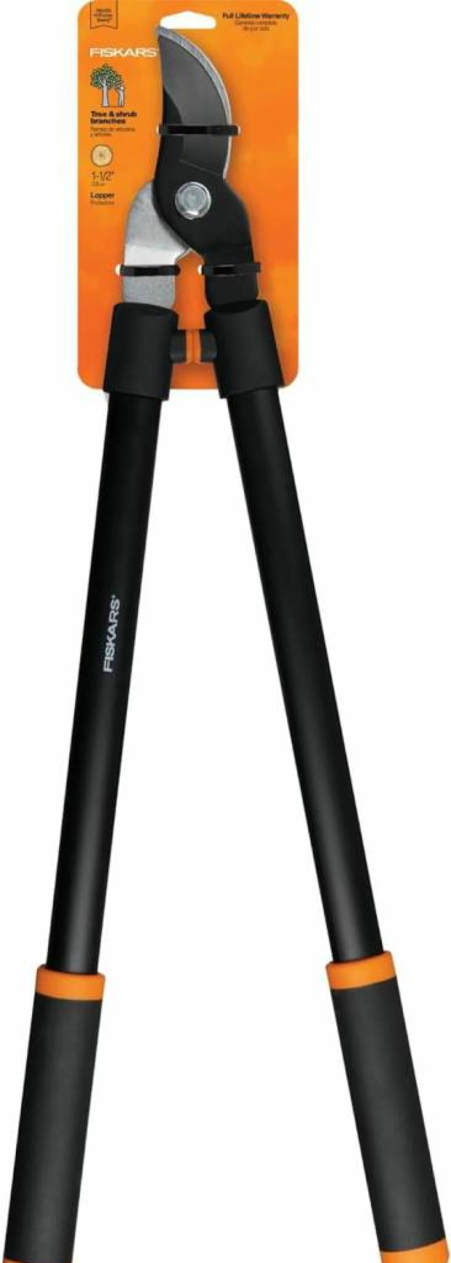 Fiskars PowerGear 15 Inch Lopper - Heavy Duty Tree Trimmer with Sharp Steel Blade, Cuts 1.25 Inch Branches, Lightweight Rust-Resistant Gardening Tool for Shrubs and Bushes