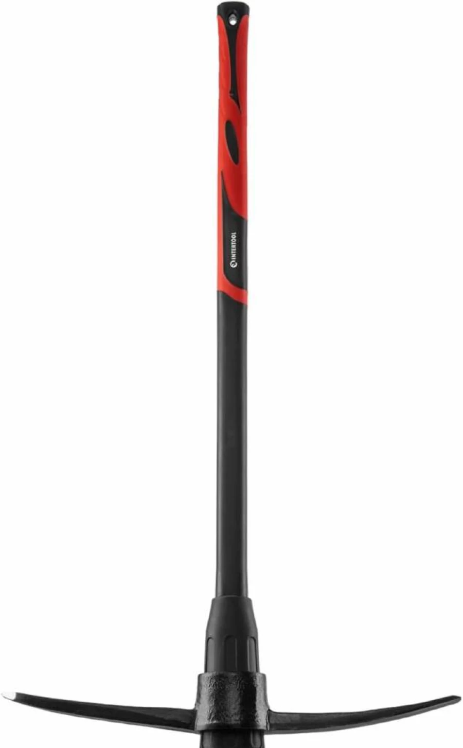 INTERTOOL HT08-0307 36" Fiberglass Handle Mattock - Heavy Duty Digging Tool with Cutter & Adze for Gardening, Landscaping, and Construction - Non-Slip Grip