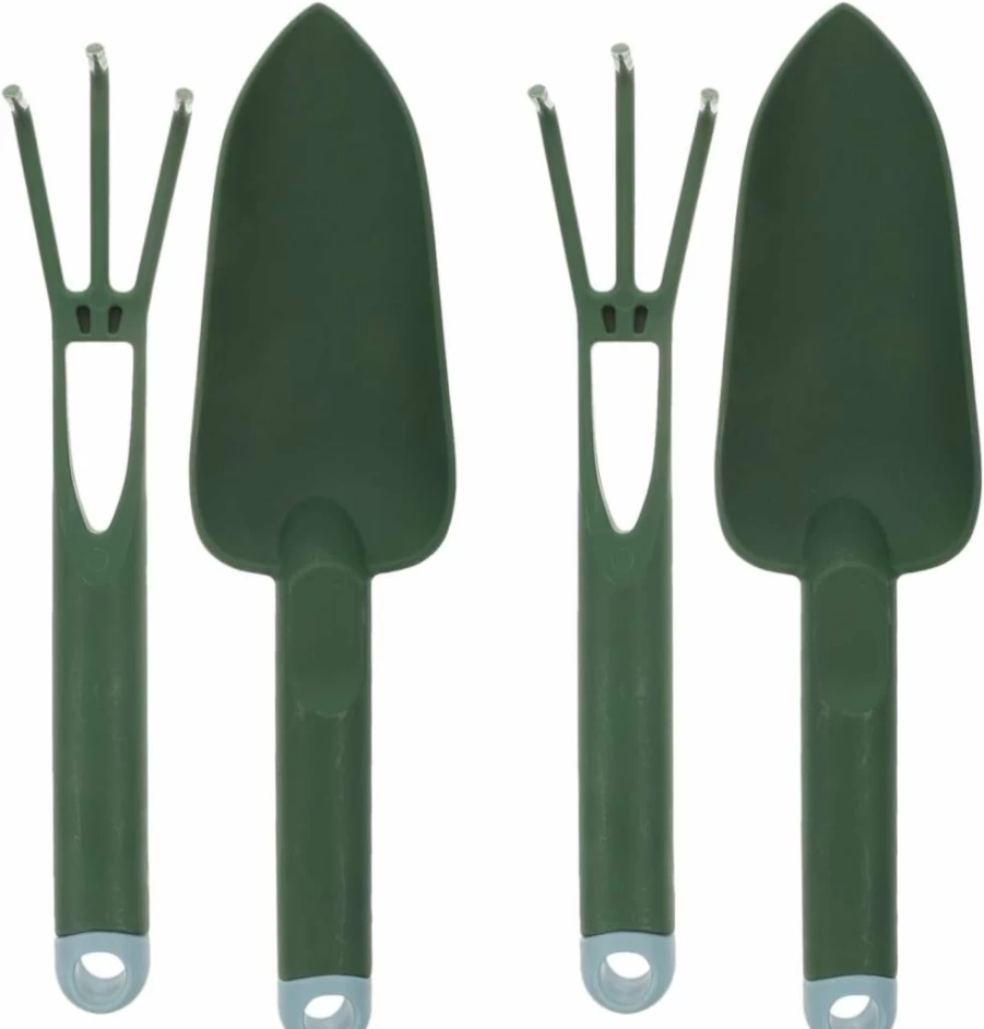 Cabilock Heavy Duty Gardening Tool Kit - Stainless Steel Shovel, Rake, Hand Trowel & Cultivator for Digging, Planting, Weeding & Transplanting