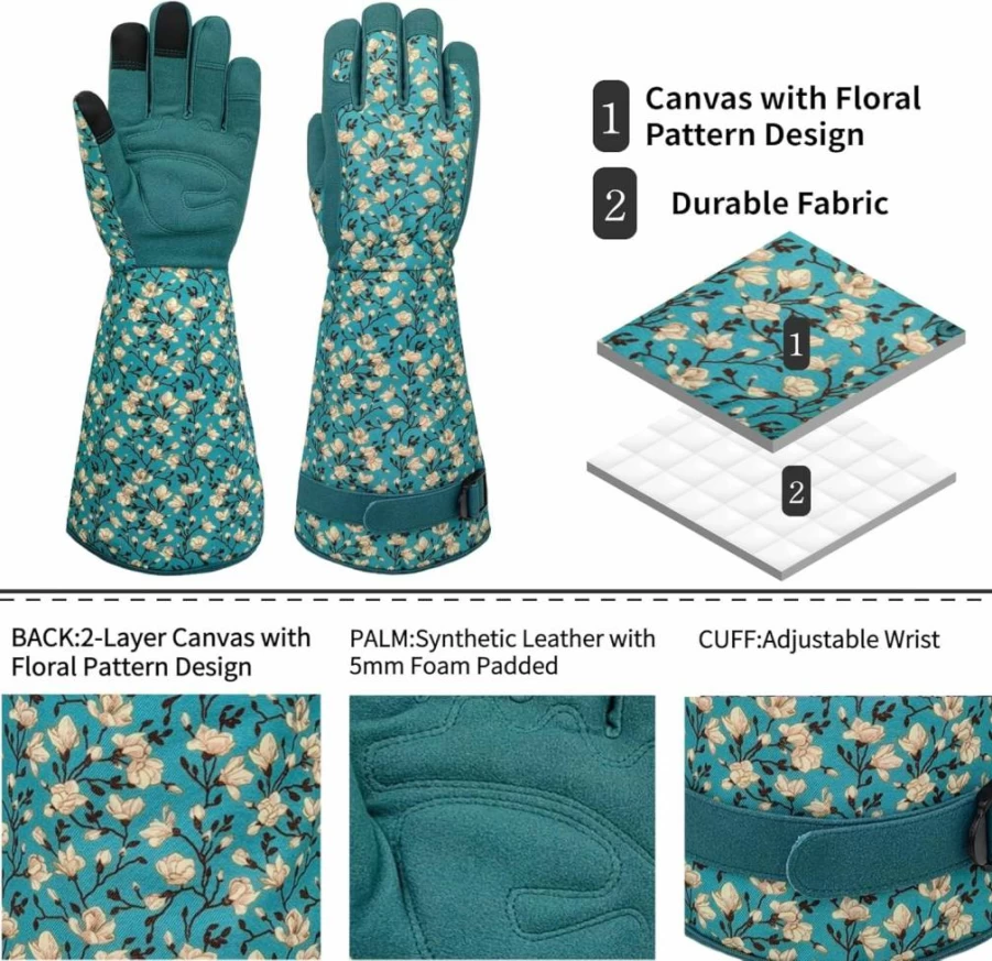 MSUPSAV Thorn Proof Gardening Gloves for Women & Men – Puncture Resistant Gauntlet Gloves for Outdoor Work, Durable Garden Gloves Gift