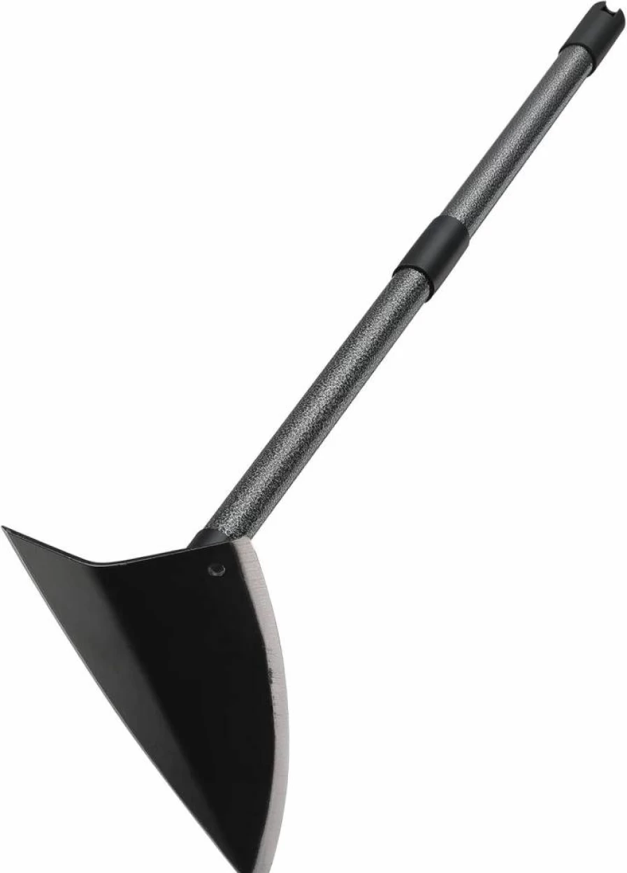 LCokeiy 60-Inch Adjustable Triangle Garden Hoe with Sharp Blade - Heavy Duty Digging, Weeding, Cutting & Soil Loosening Tool for Gardening