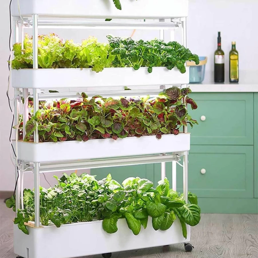 Generic Hydroponic Grow Kit for Indoor Gardening - 48 to 120 Planting Spaces for Herbs, Fruits, Vegetables