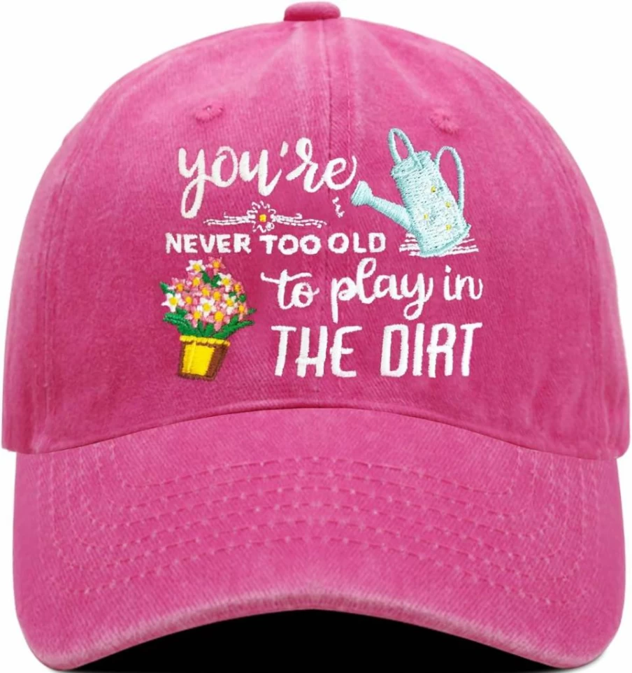 Didirlao Adjustable Embroidered Gardening Hat for Women - Breathable Baseball Cap for Gardeners, Perfect Gift for Mom or Wife