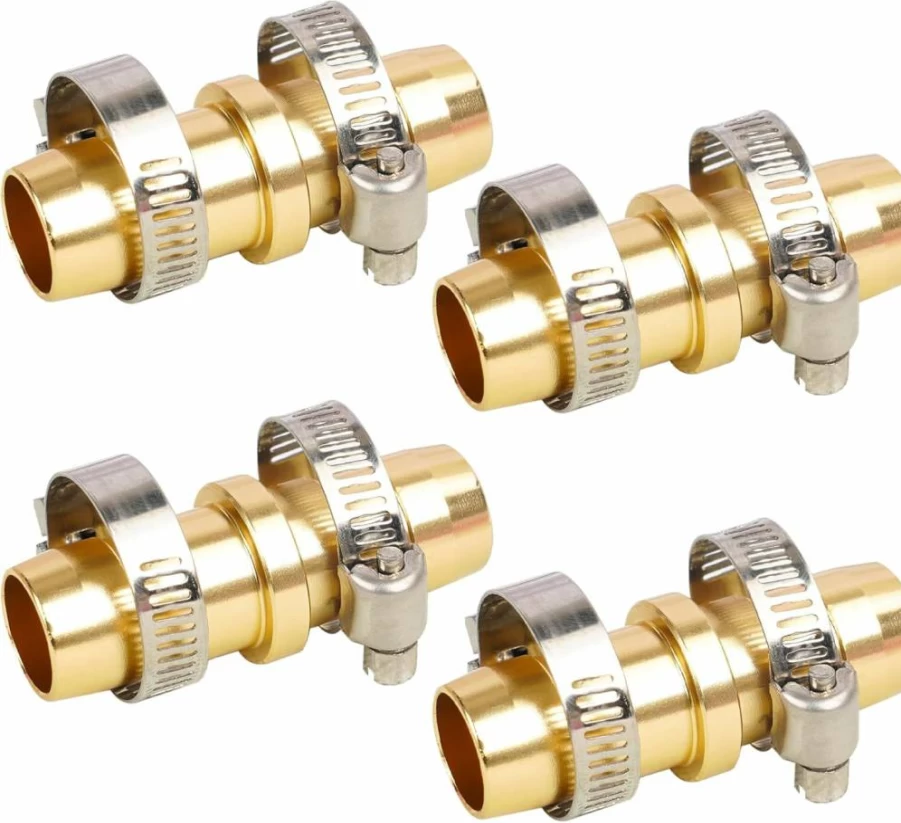 Hourleey 6 Pack Garden Hose Repair Kit with Stainless Steel Clamps - 3/4" & 5/8" Hose Connector Mender for Leak Proof Water Hose Fittings