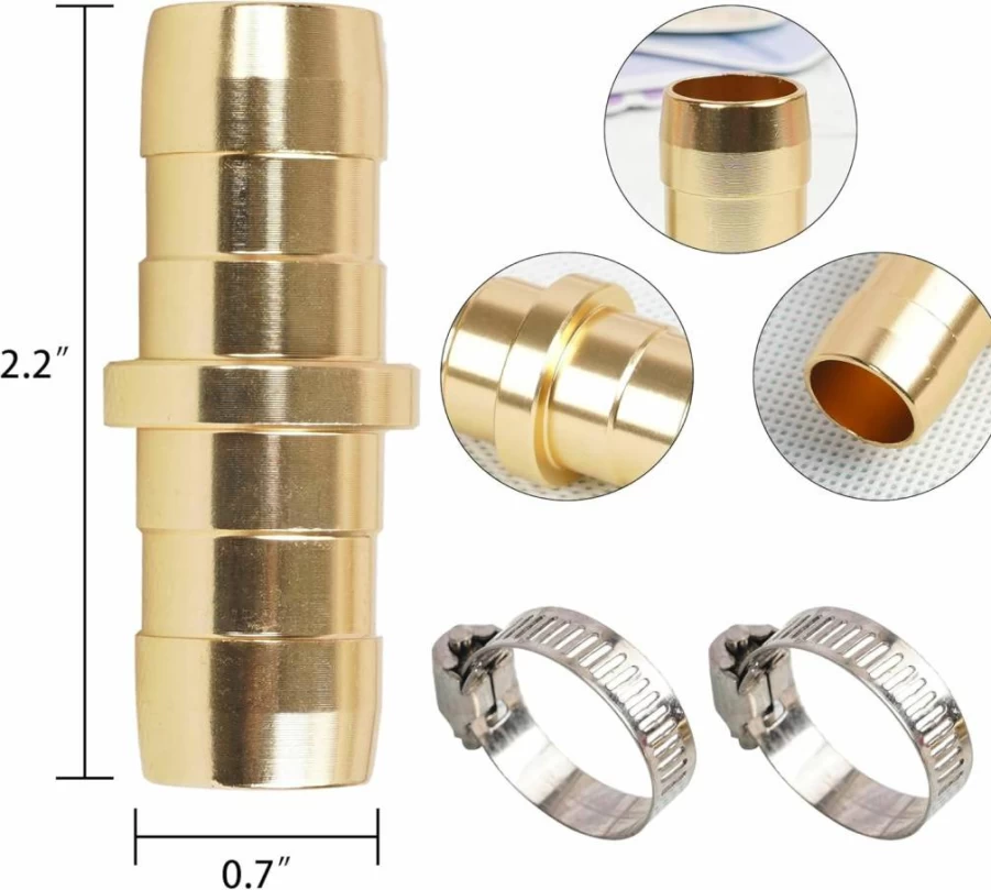 Hourleey 6 Pack Garden Hose Repair Kit with Stainless Steel Clamps - 3/4" & 5/8" Hose Connector Mender for Leak Proof Water Hose Fittings