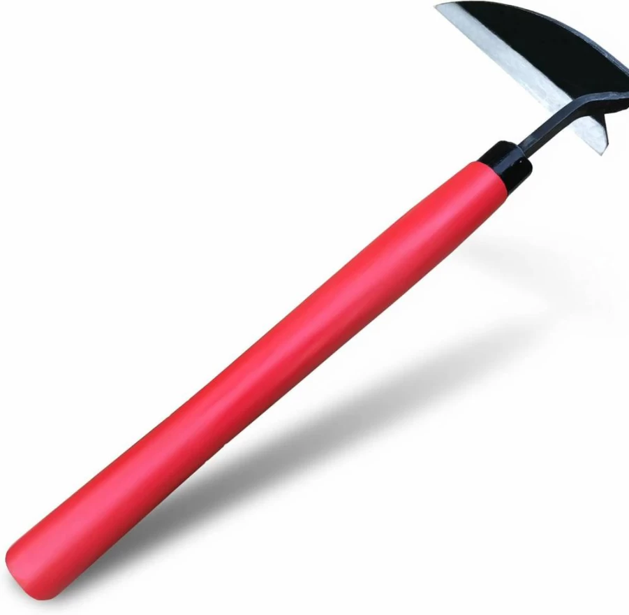 SHANFEEK 13-Inch Dandelion Weed Puller Tool - V-Shaped Shovel Design with Rubber Non-Slip Handle for Gardening, Yard, and Outdoor Use (Green)
