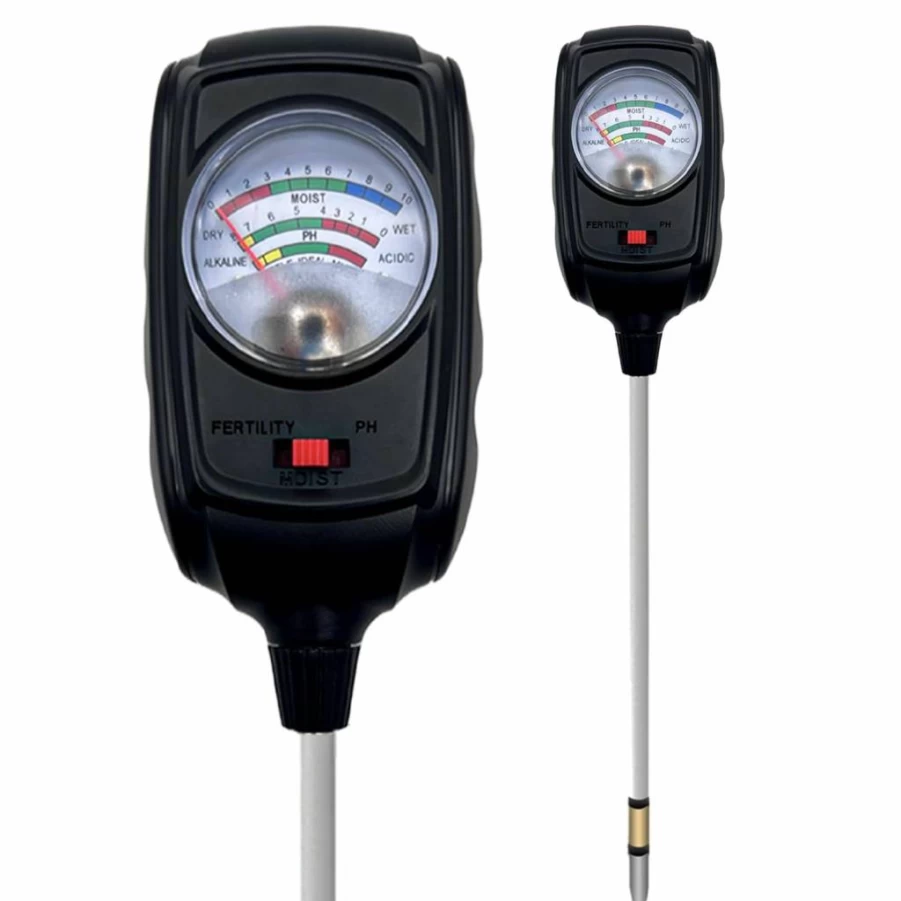 Metellme 3-in-1 Soil Tester Kit: Moisture, pH & Fertility Meter for Indoor/Outdoor Plants, Garden, Lawn & Farming