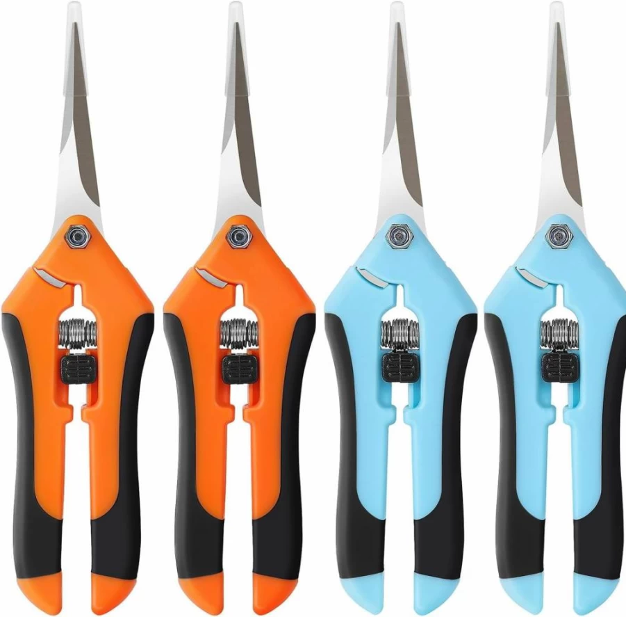 BEoffer 6.5 Inch Pruning Shears 4 Pack, Stainless Steel Garden Scissors for Precise Trimming, Flower & Plant Maintenance, Sharp Gardening Snips with Straight Blades