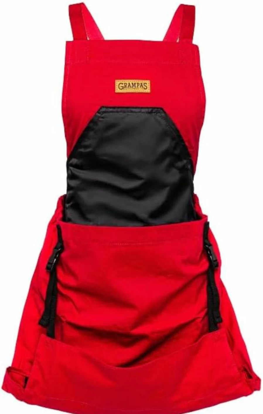 Grampa's Weeder Cross Back Gardening Apron for Women & Men - Harvest Apron with Large Kangaroo Pouch & Pockets for Tools